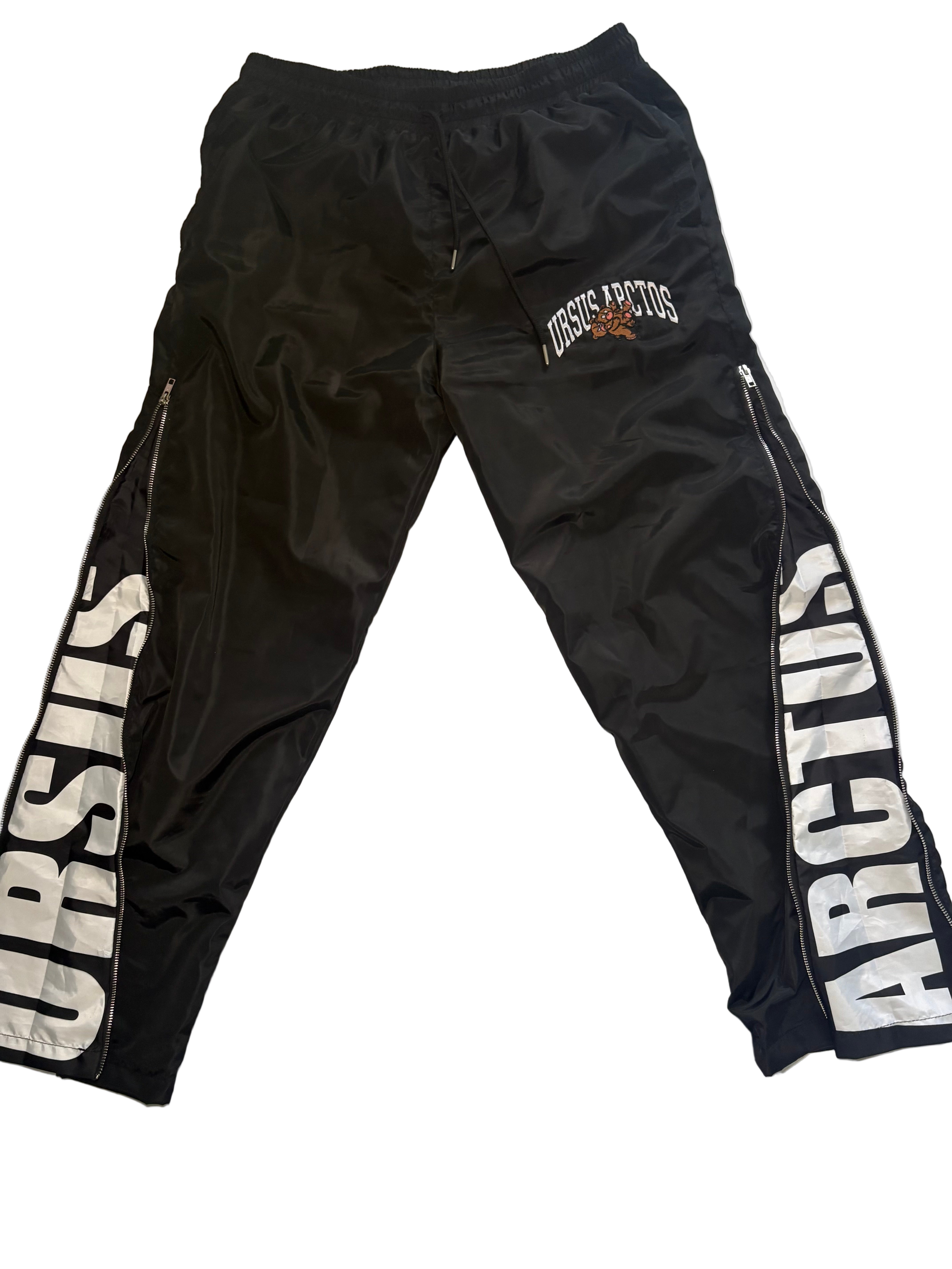 Ursus Arctos Street Nylon Joggers – Black Windbreaker Pants
